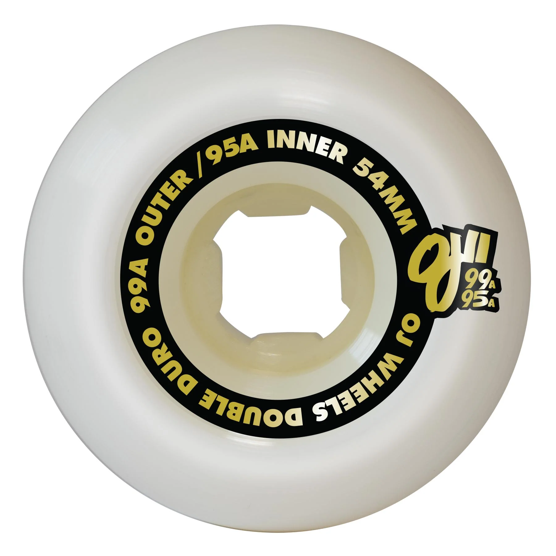 54mm Double Duro Hardline 99a/95a OJ Skateboard Wheels