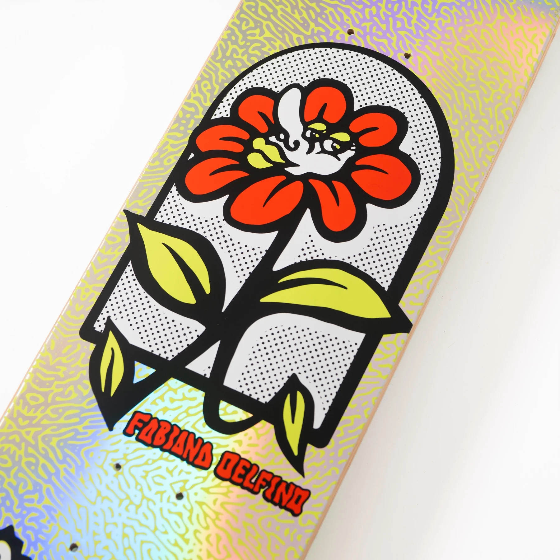 8.00in Delfino Flower Frame Santa Cruz FeelBase Skateboard Deck