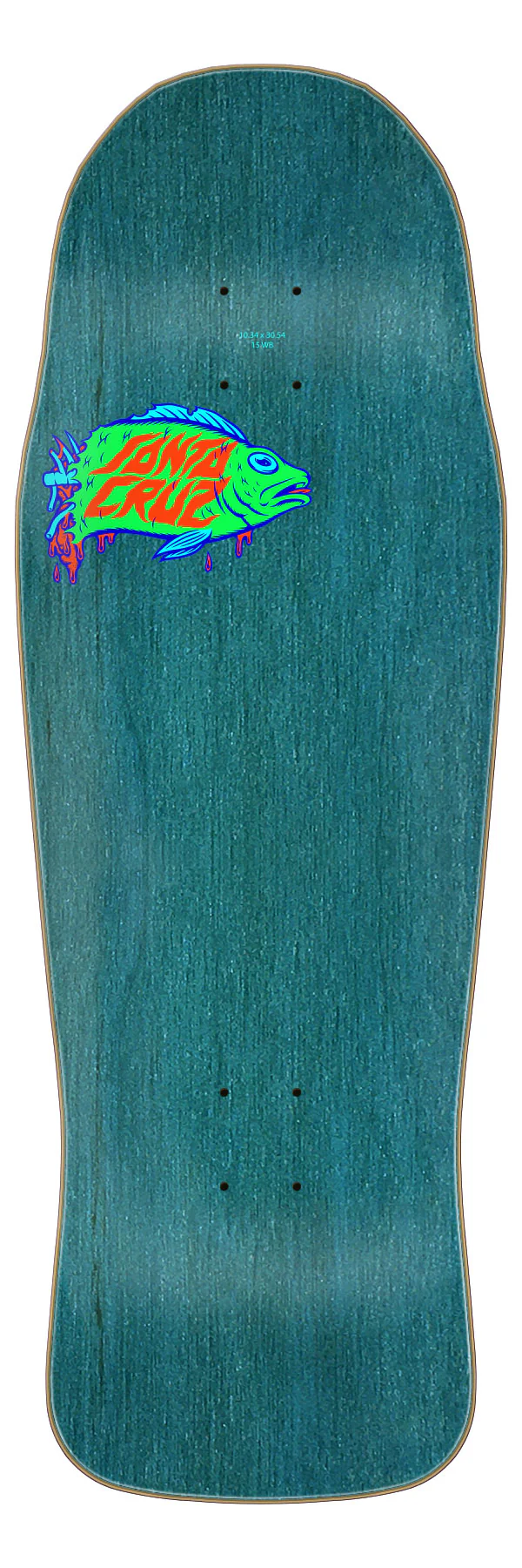 10.34in Winkowski Aquatic Prismatic Santa Cruz Shaped Skateboard Deck