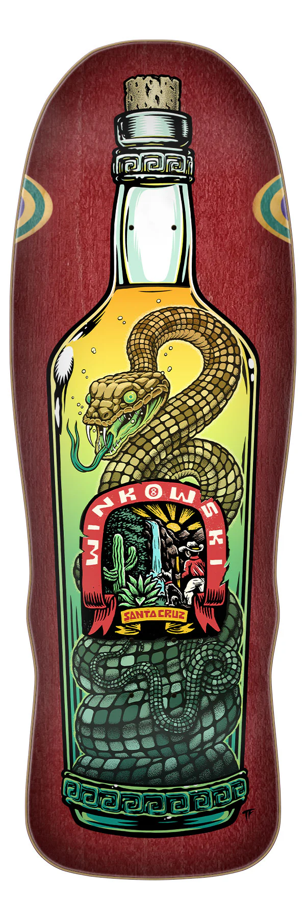 10.35in Winkowski Agave Snake Santa Cruz Shaped Skateboard Deck