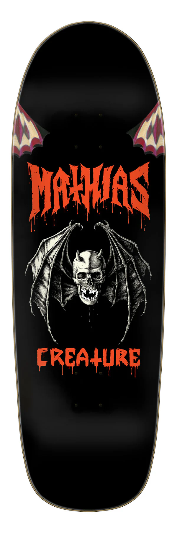 9.55in Torres Skull Bat Shaped Creature Skateboard Deck
