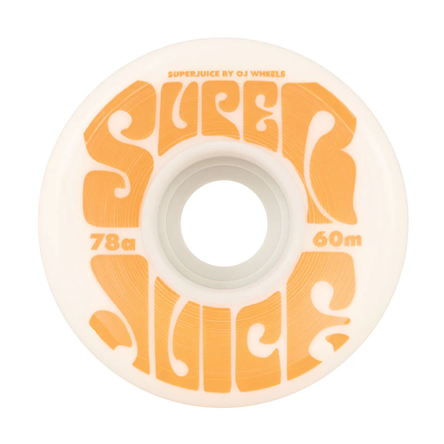 60mm Super Juice White 78a Skateboard Wheels OJ