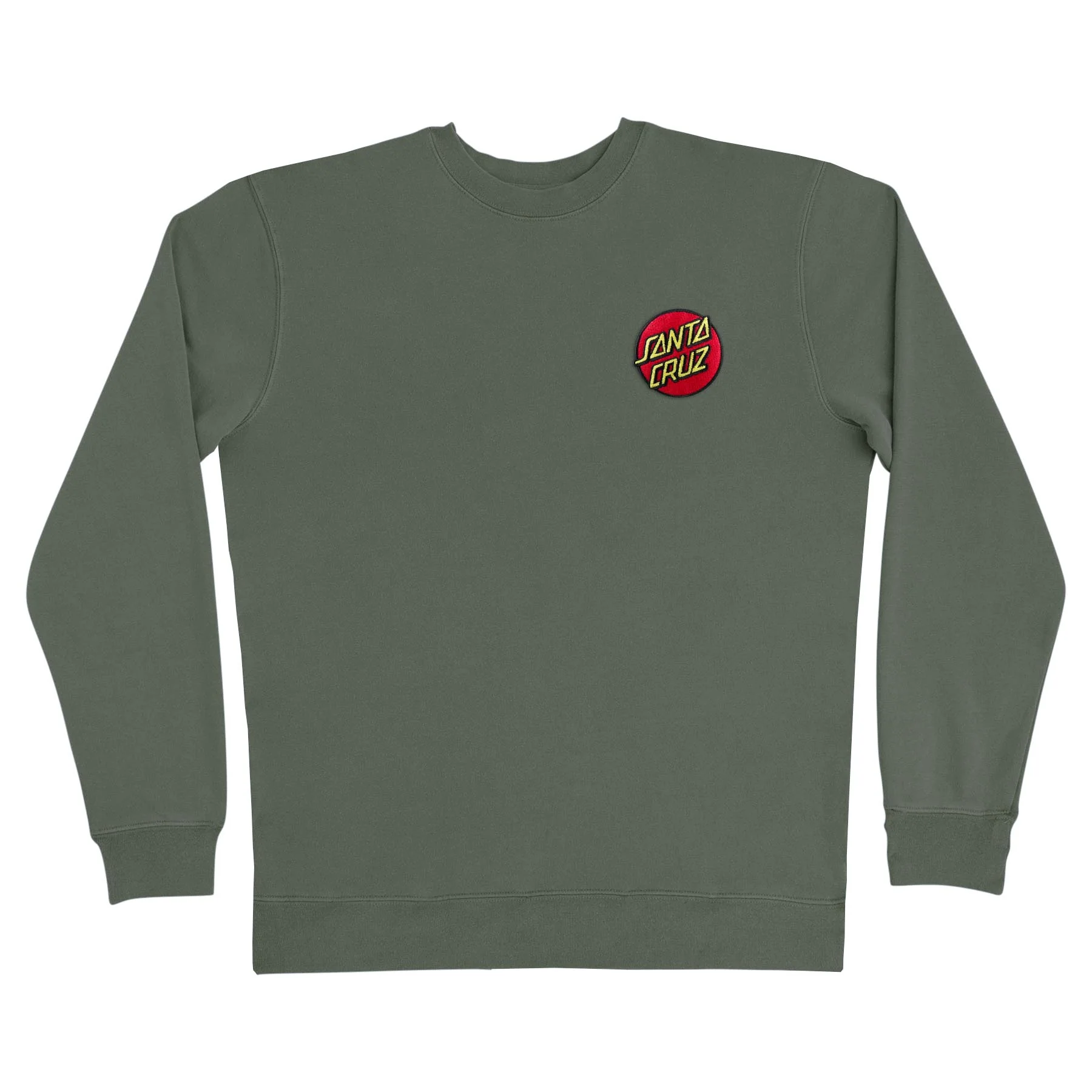 Cruz Embroidered Mens Santa Cruz Crew Neck Sweatshirt