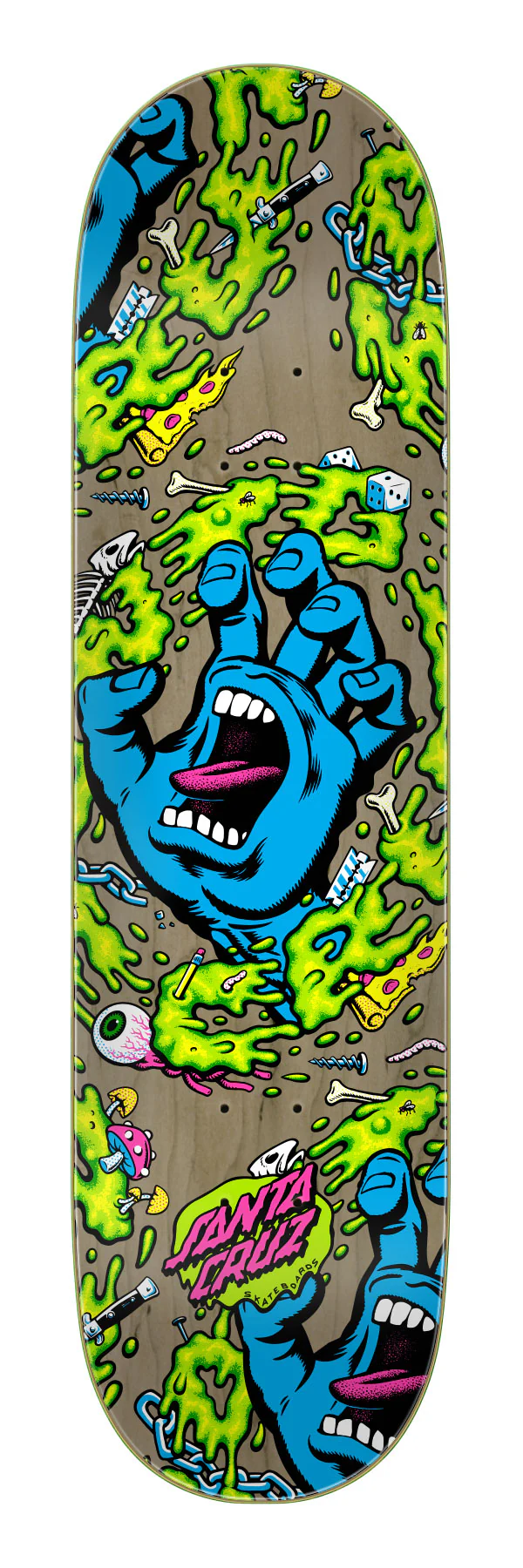 8.25in Slime Scream Santa Cruz Birch Skateboard Deck