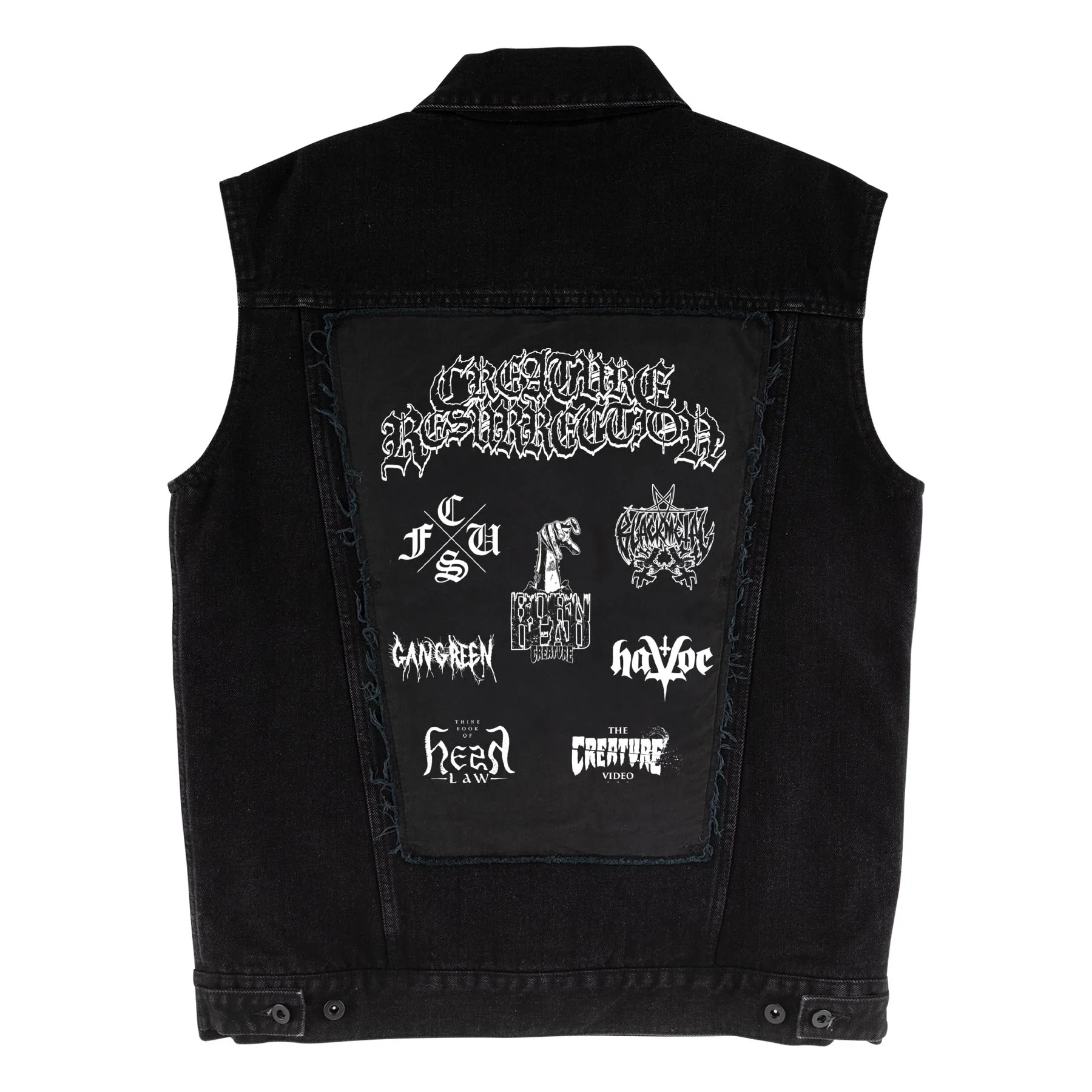 Resurrection Mens Creature Denim Vest