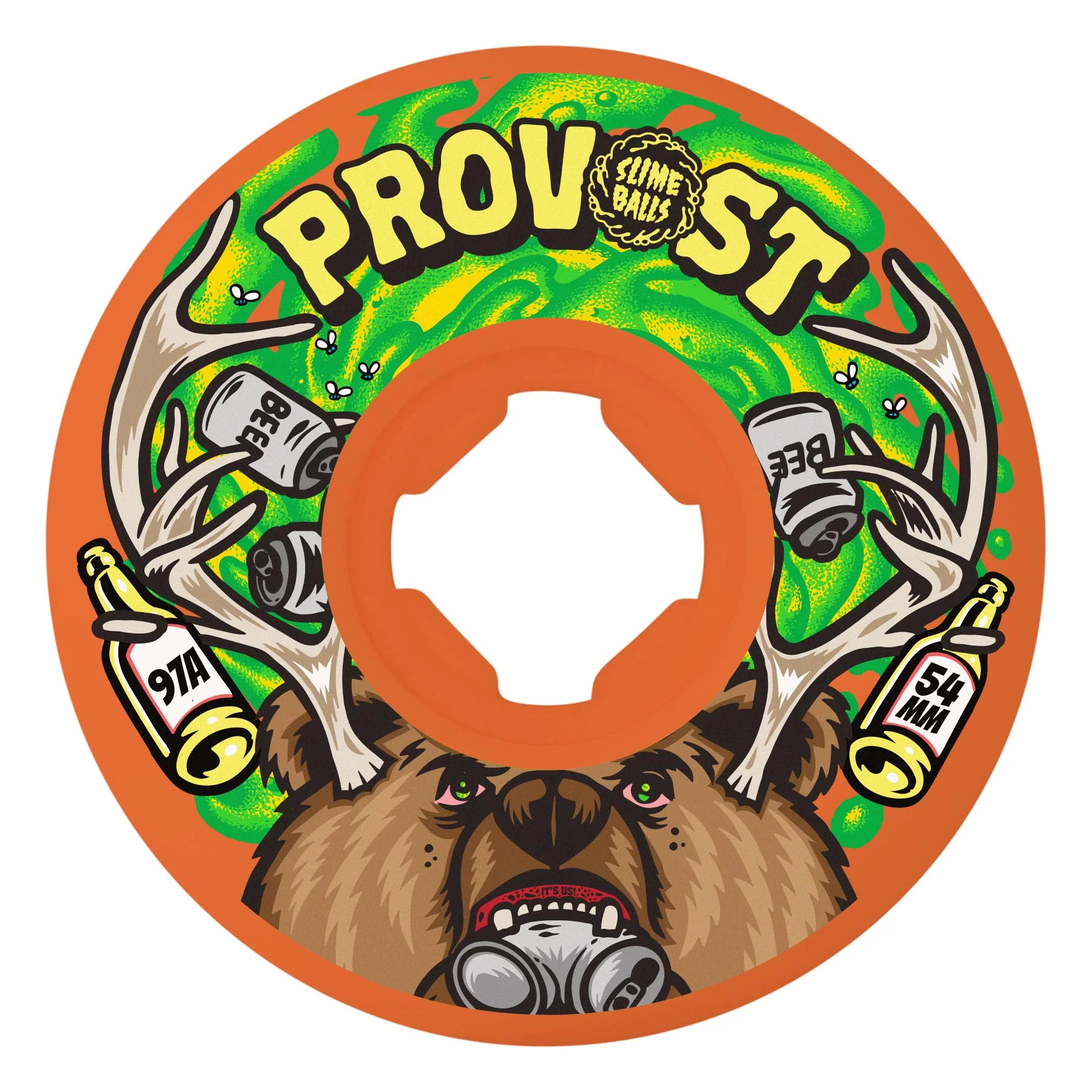 54mm Collin Provost Beer Vomit Mini 97a Slime Balls Skateboard Wheels