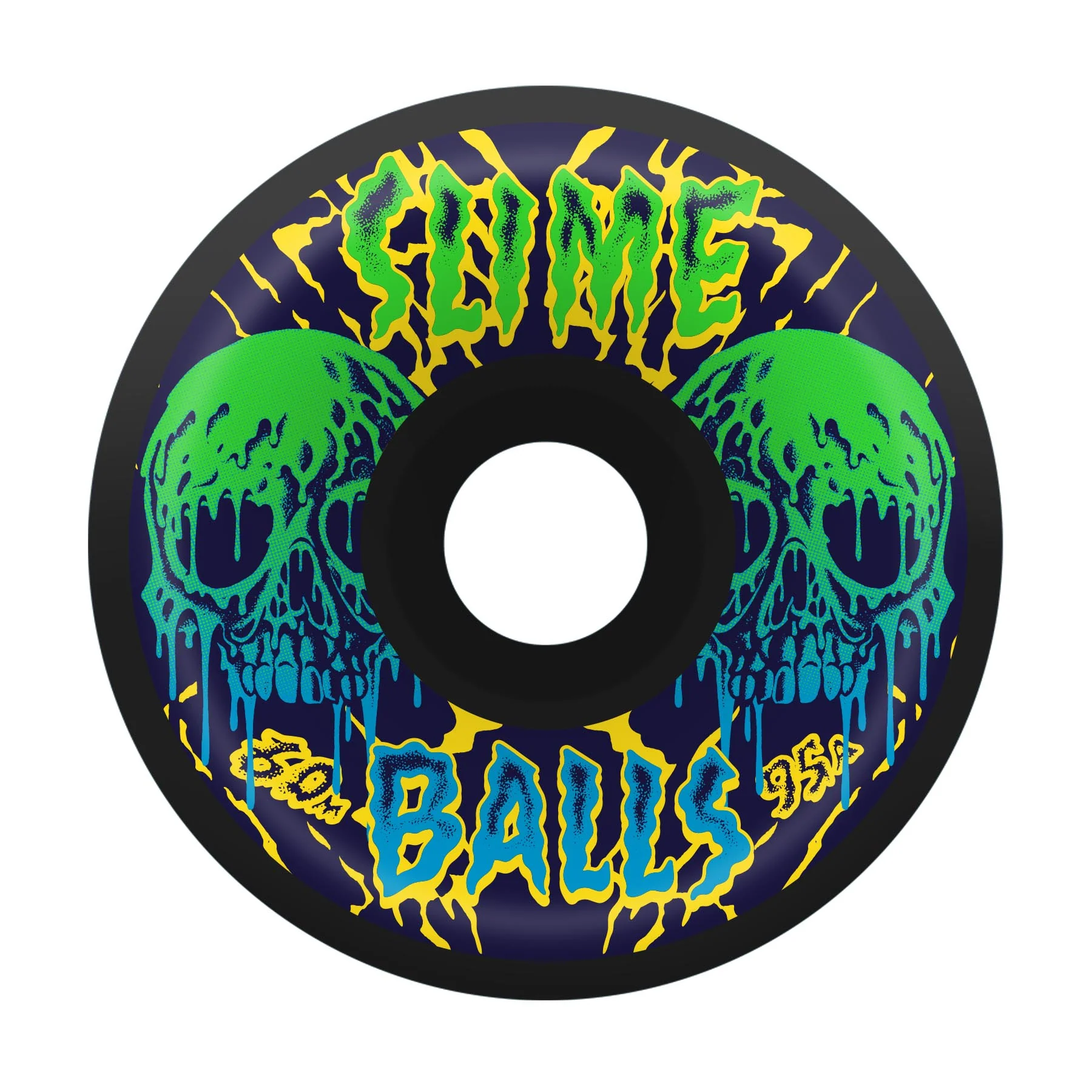 60mm Skull Vomits 95a Slime Balls Skateboard Wheels