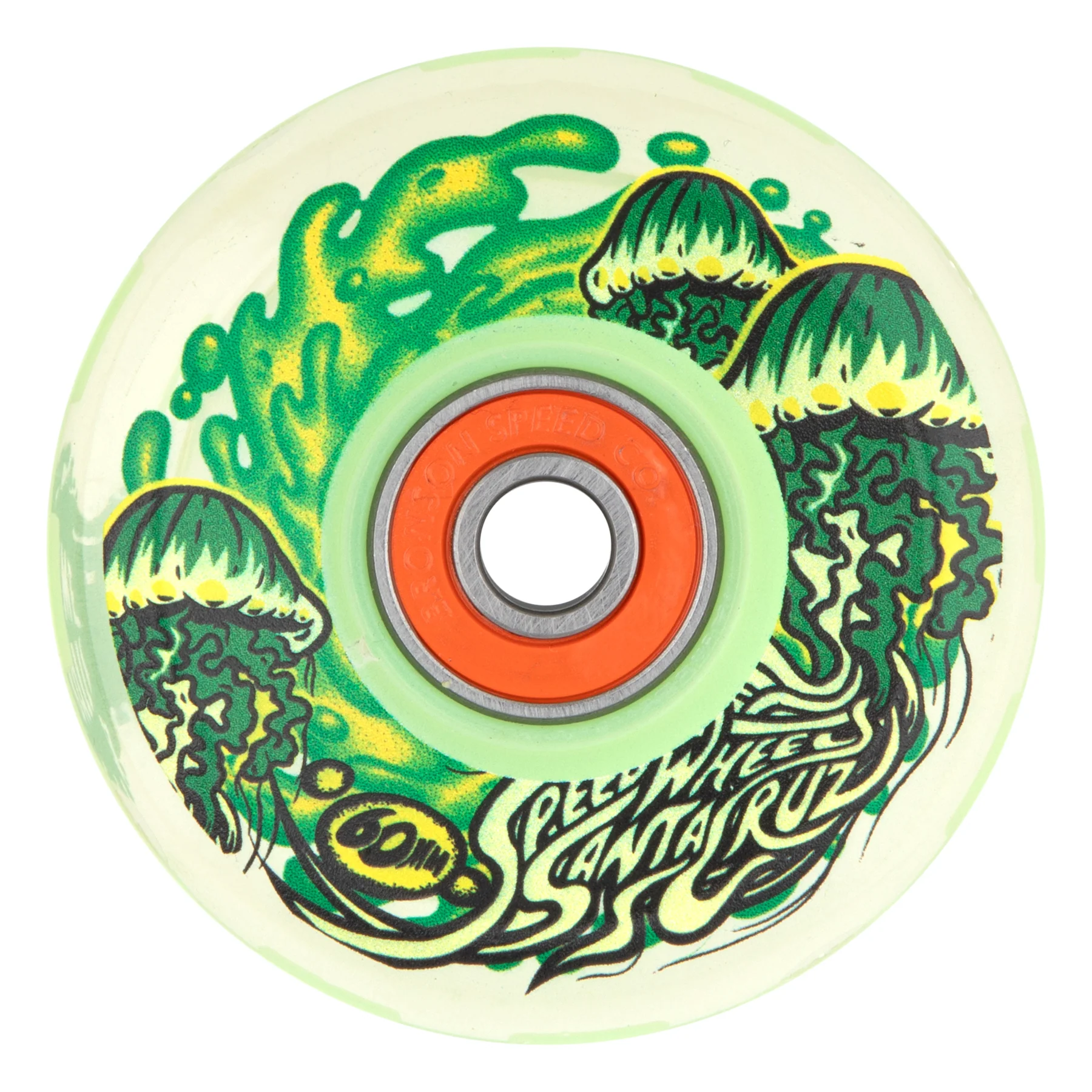 60mm Light Ups Jelly Fish Glow In The Dark 78a Slime Balls Skateboard Wheels
