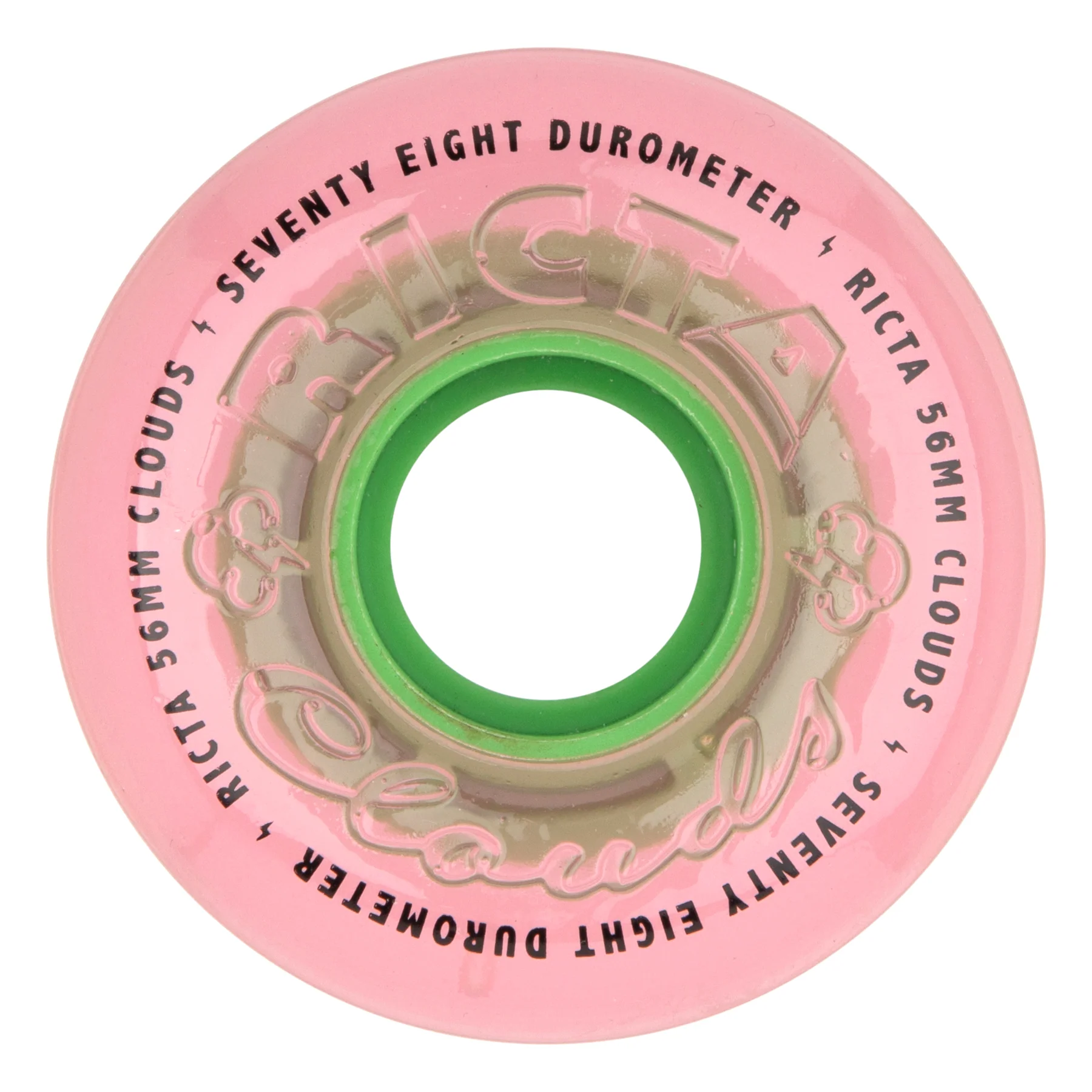 56mm Clouds Watermelon Pink 78a Ricta Skateboard Wheels