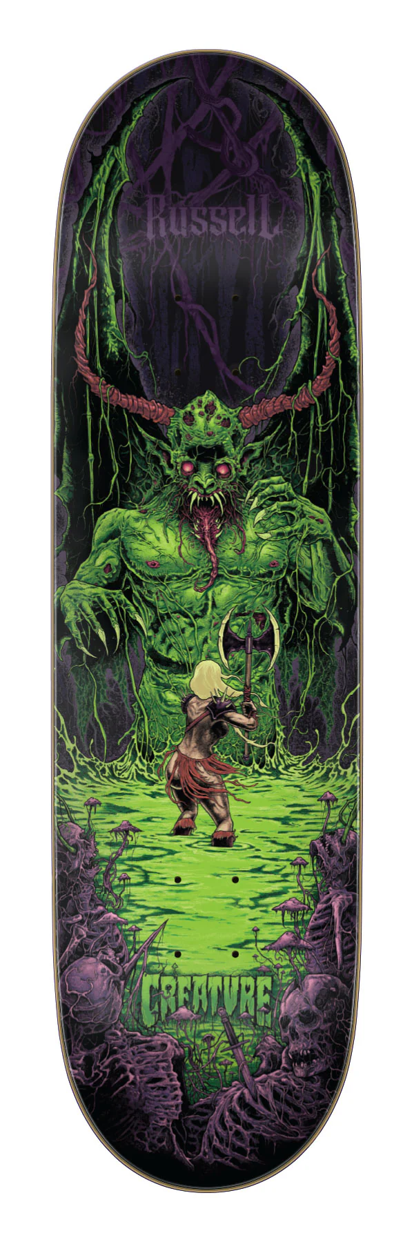 8.6in Russell Swamp Creature Skateboard Deck