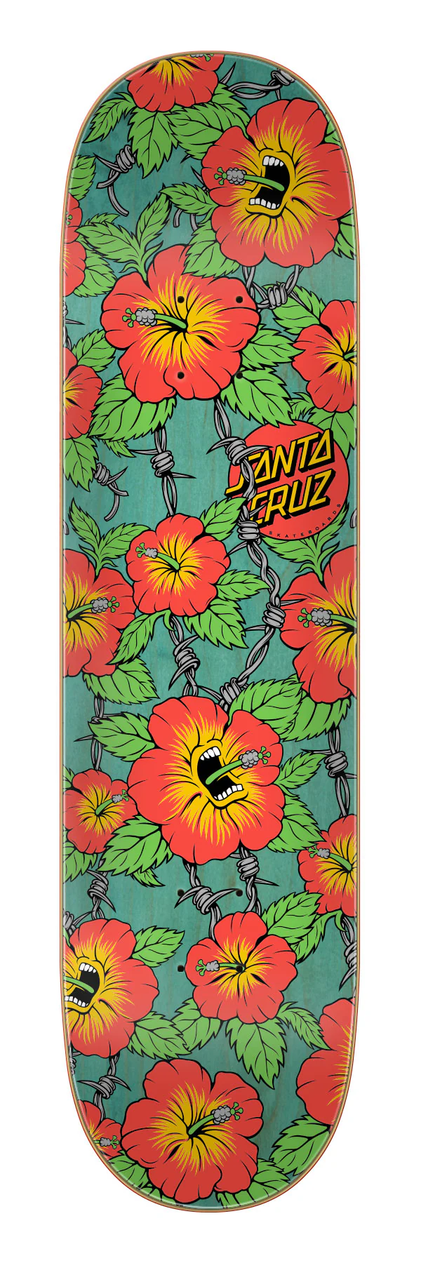 8.0in Screaming Hibiscus Santa Cruz Birch Skateboard Deck