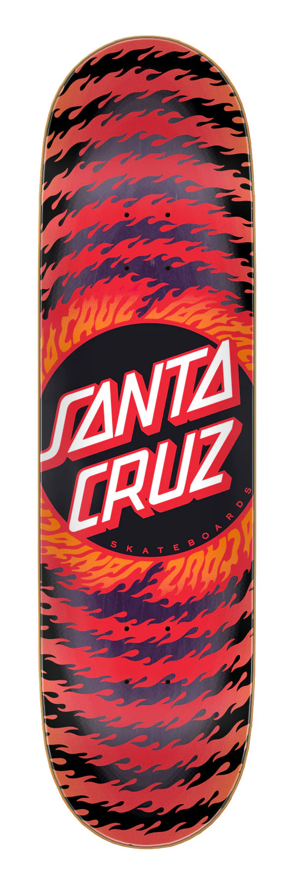 8.5in Flame Ringed Dot Santa Cruz Birch Skateboard Deck