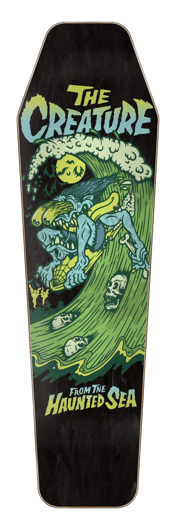 8.48in Haunted Sea Creature Shaped Skateboard Deck