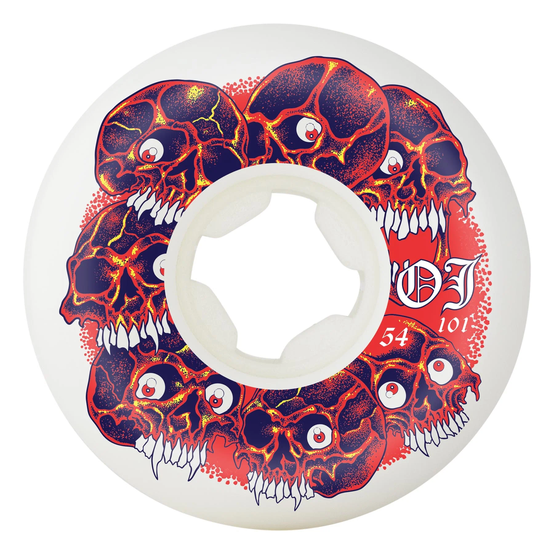 54mm Grey Matter Juice Original White Hardline 101a OJ Skateboard Wheels
