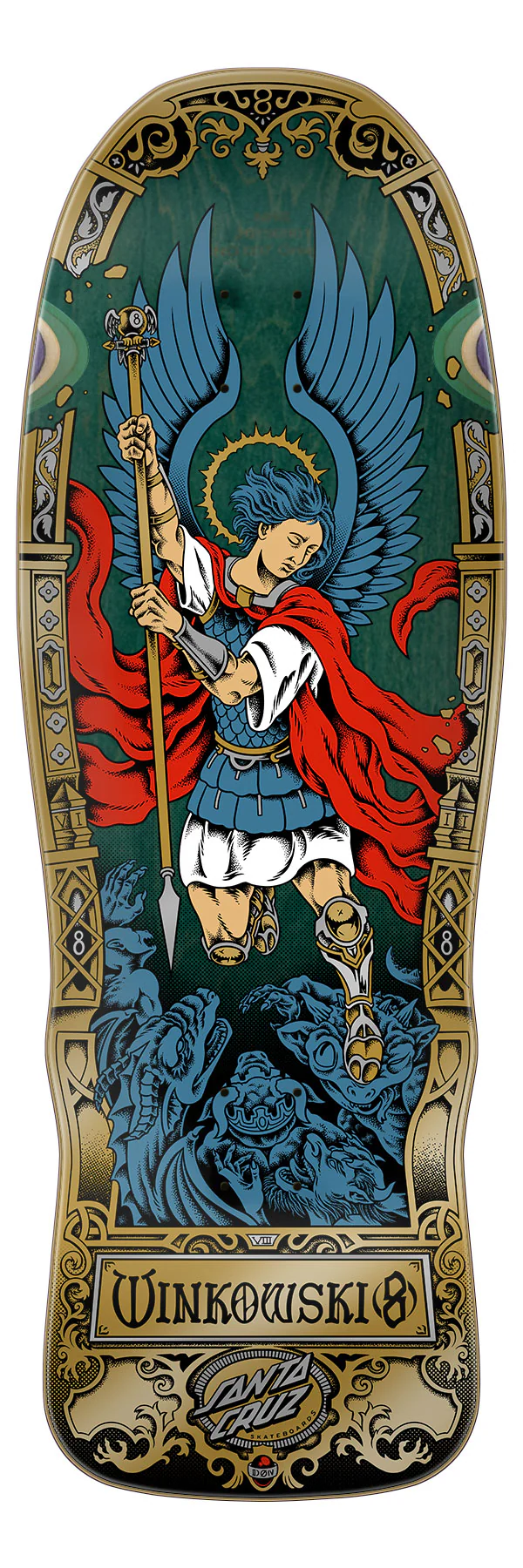 10.35in Winkowski Archangel Shaped Santa Cruz Skateboard Deck