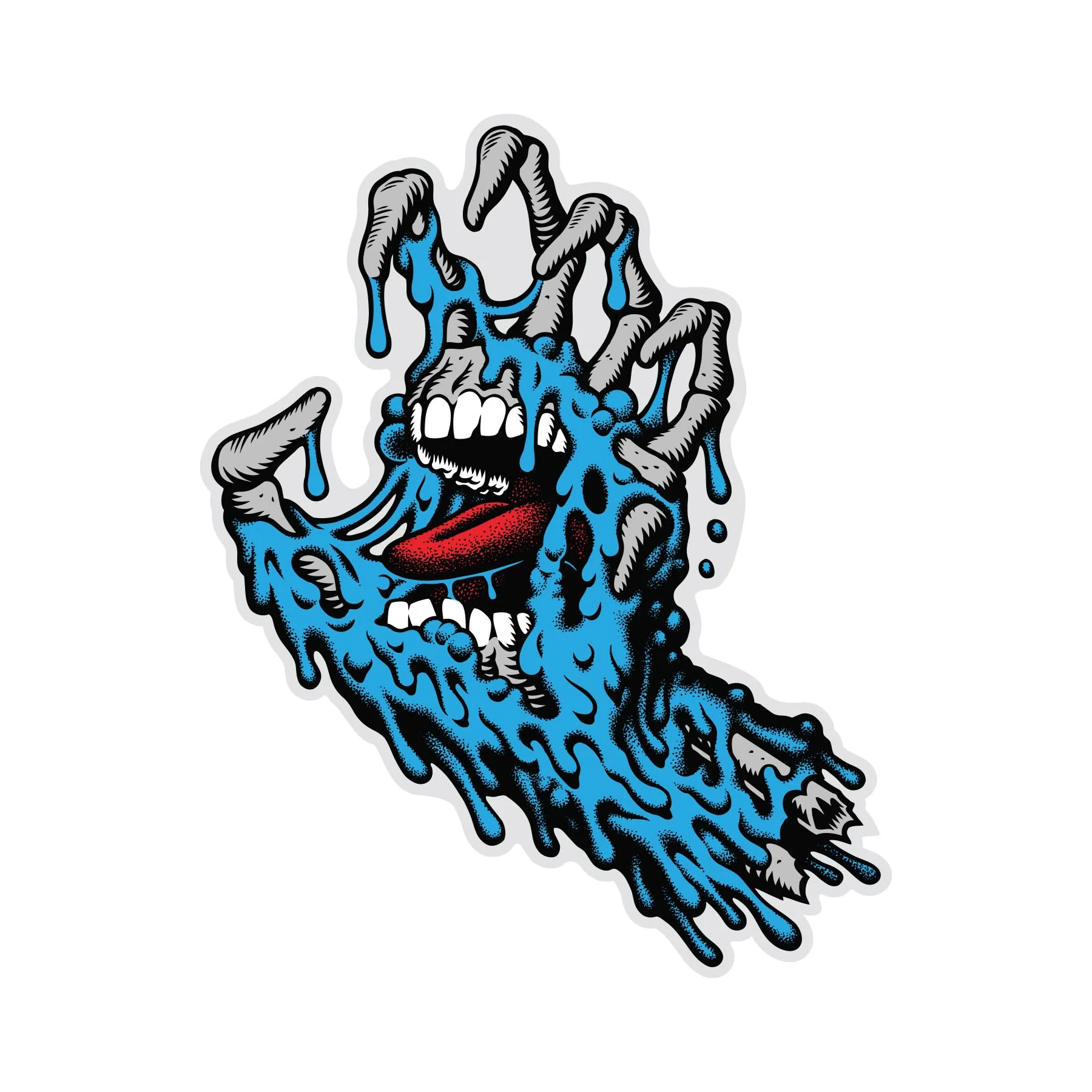 Melting Hand 4.25in Santa Cruz Stickers (25 Pack)