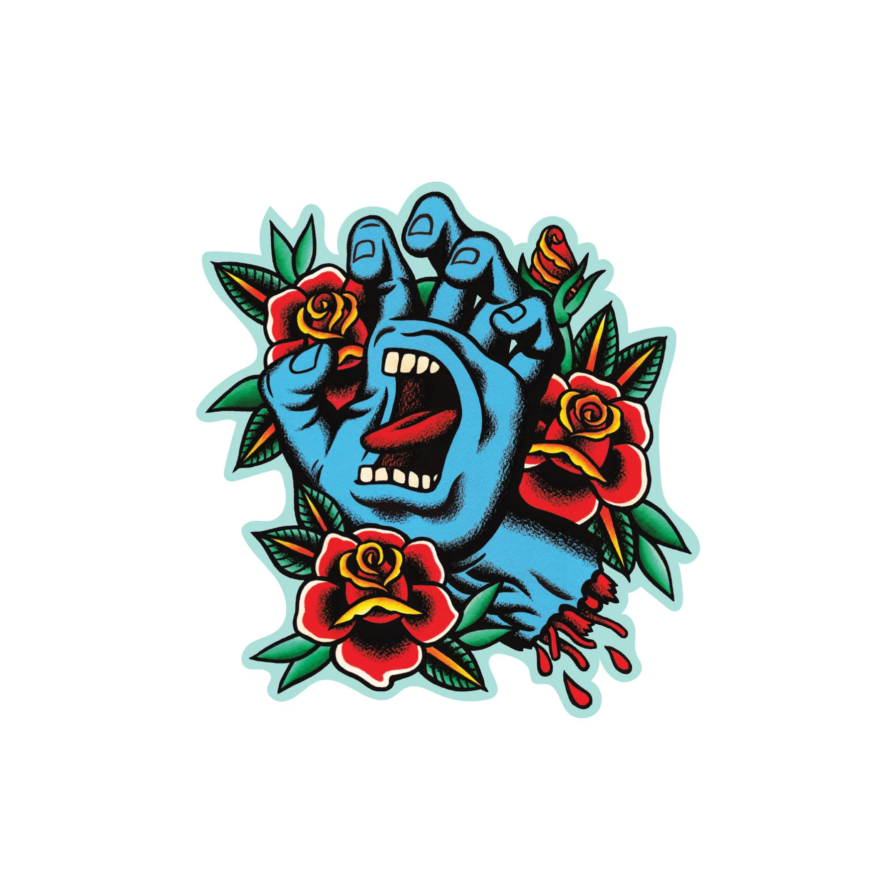 Screaming Flash 4.25in Santa Cruz Stickers (25 Pack)