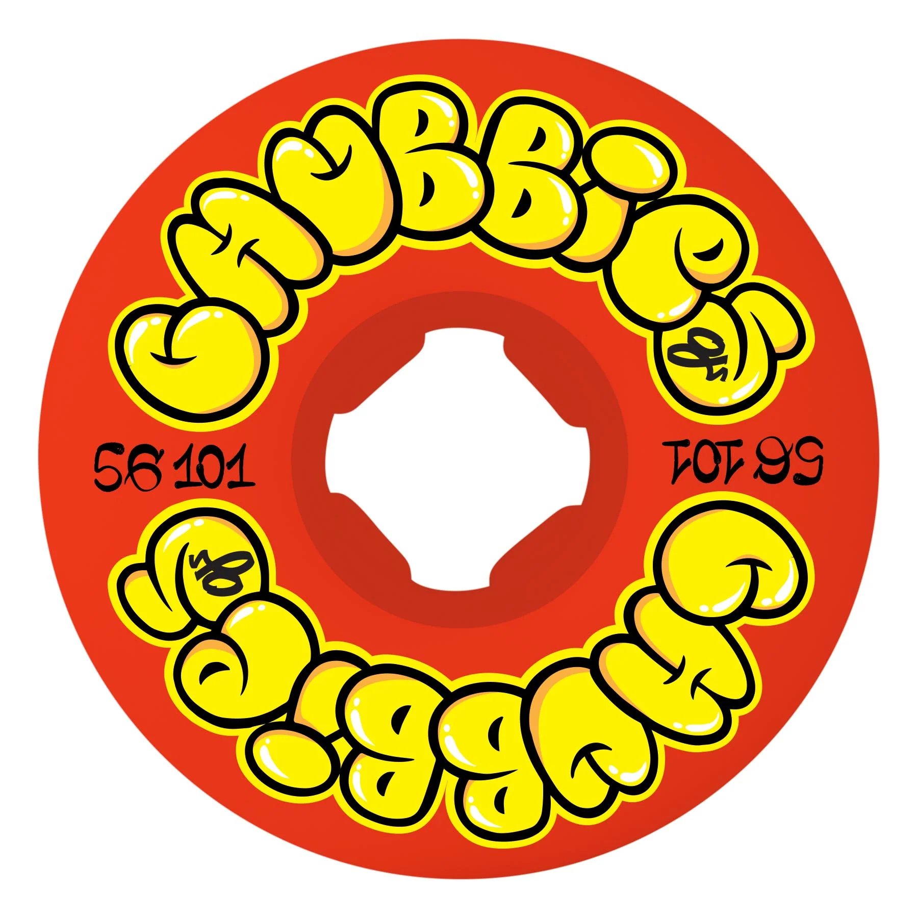 56mm Throw Ups Chubbies Red 101a OJ Skateboard Wheels