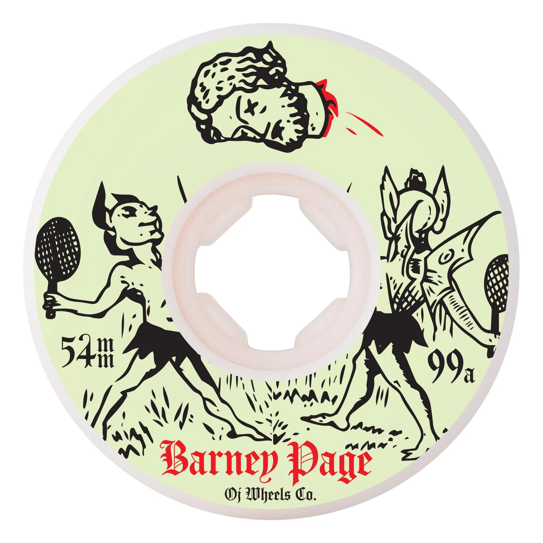 54mm Barney Page Hardline 99a OJ Skateboard Wheels