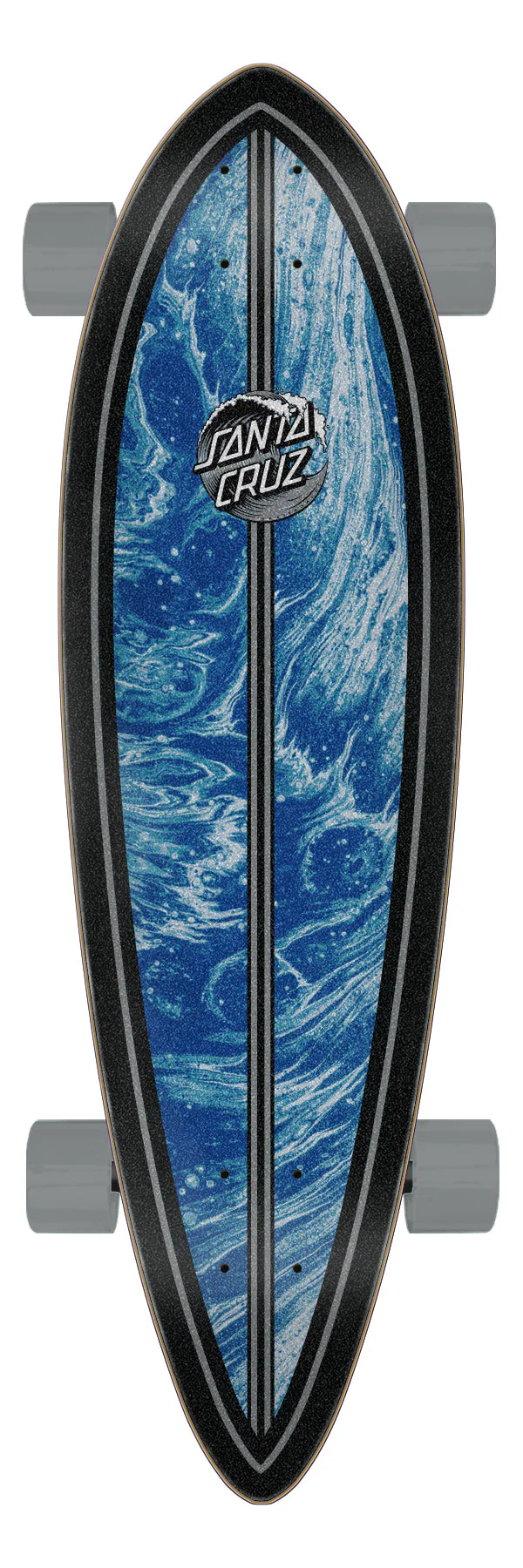 9.20in Abstract Wave Dot Santa Cruz Pintail Cruiser