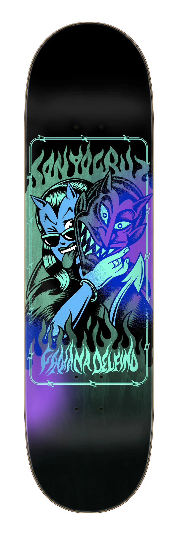 8.25in Delfino Devil Mask Santa Cruz Skateboard Deck