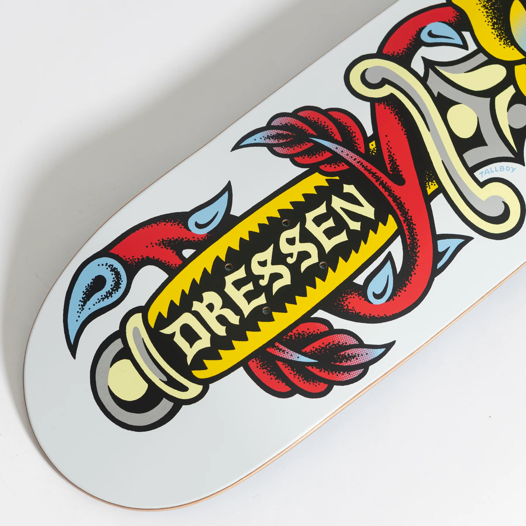 8.7in Dressen Dagger Santa Cruz Shaped Skateboard Deck