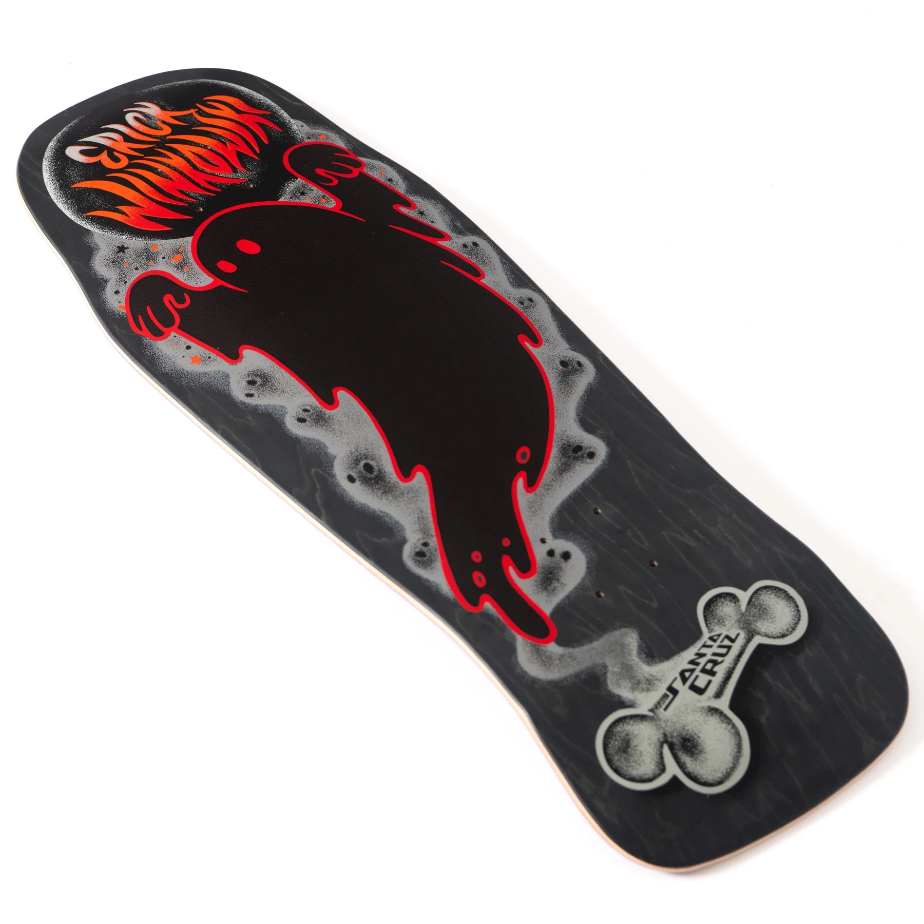 10.34in Winkowski Ghost Black Santa Cruz Shaped Skateboard Deck