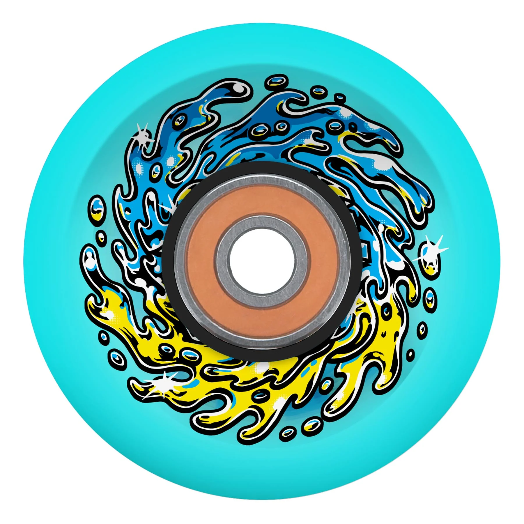 66mm Light Ups Slime Surfer OG Slime Yellow 78a Slime Balls Skateboard Wheels