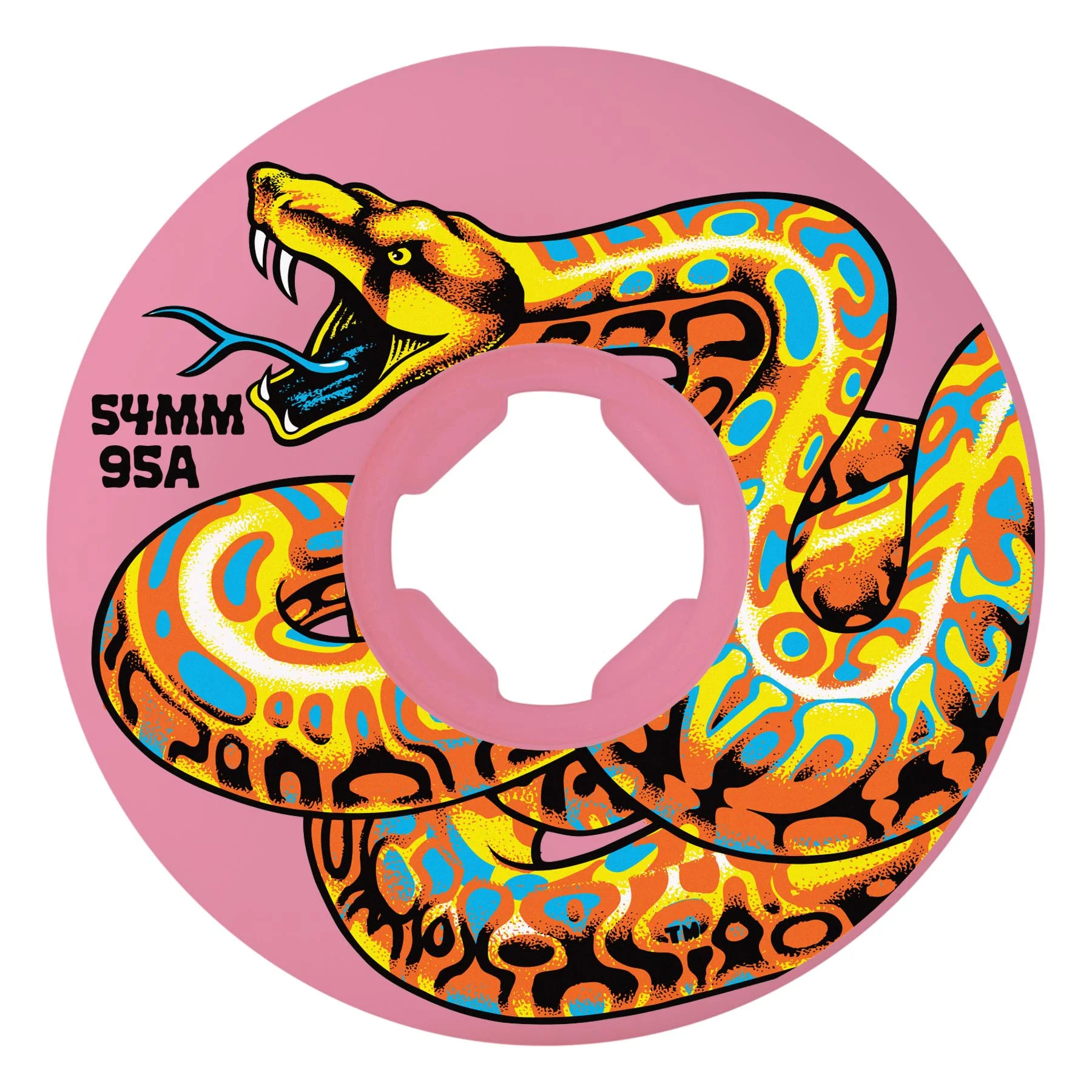 54mm Jeff Kendall Snake Pink 95a Slime Balls Skateboard Wheels