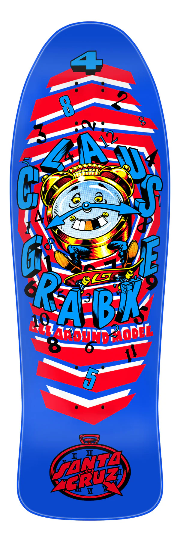 9.89in Claus Grabke All Around Santa Cruz Reissue Skateboard Deck