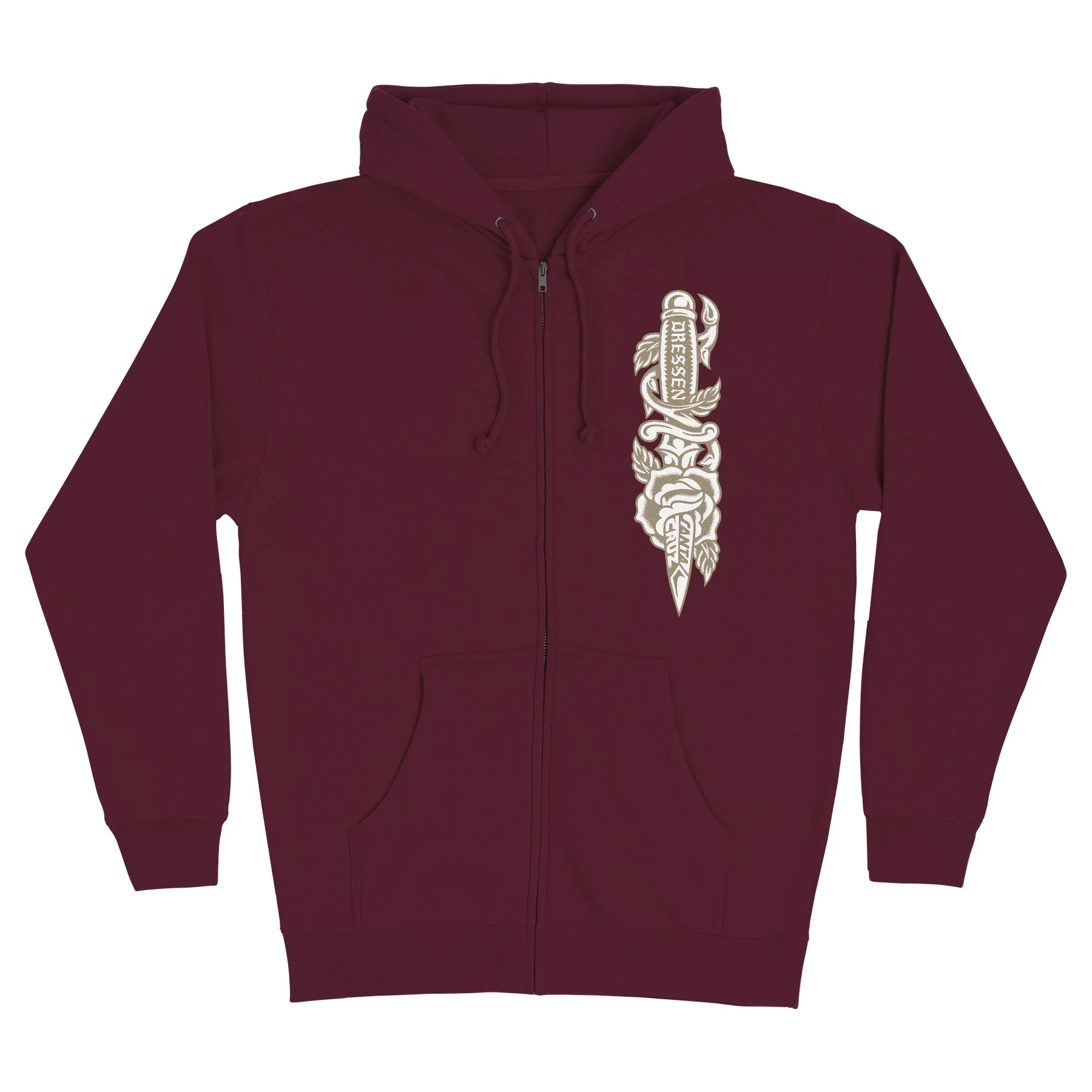 Dressen Rose Dagger Opus Mens Santa Cruz Zip Hoodie