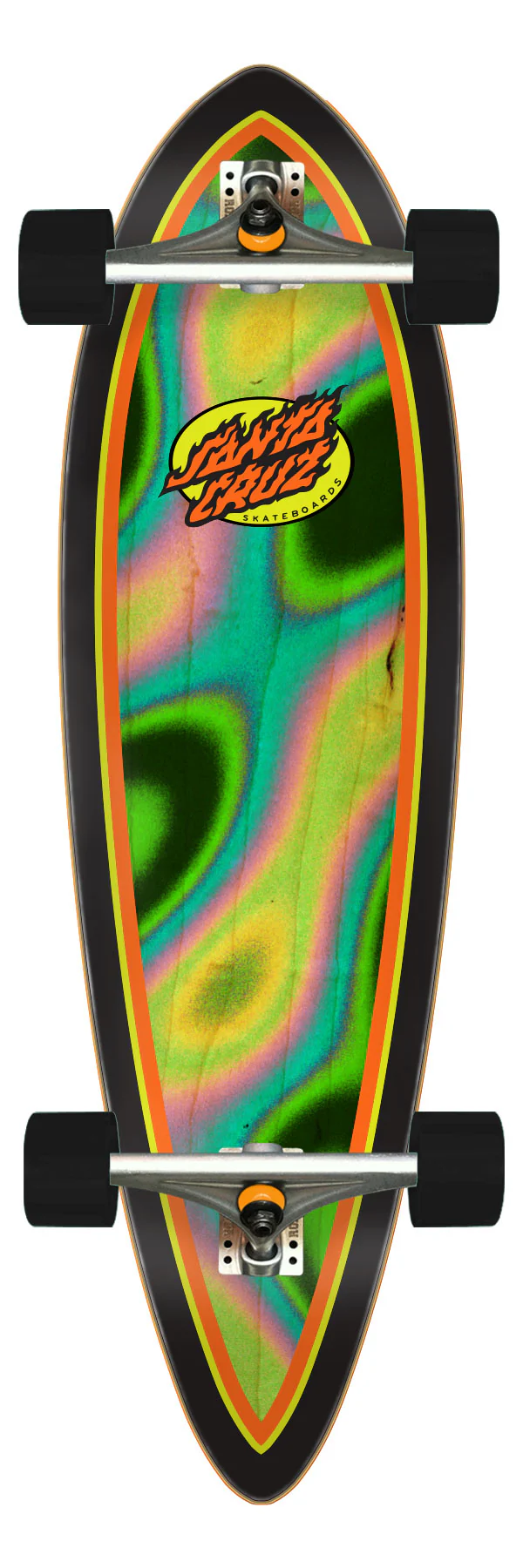 9.20in Oval Flame Lava Dot Santa Cruz Pintail Cruiser