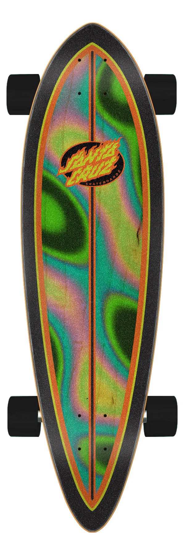 9.20in Oval Flame Lava Dot Santa Cruz Pintail Cruiser