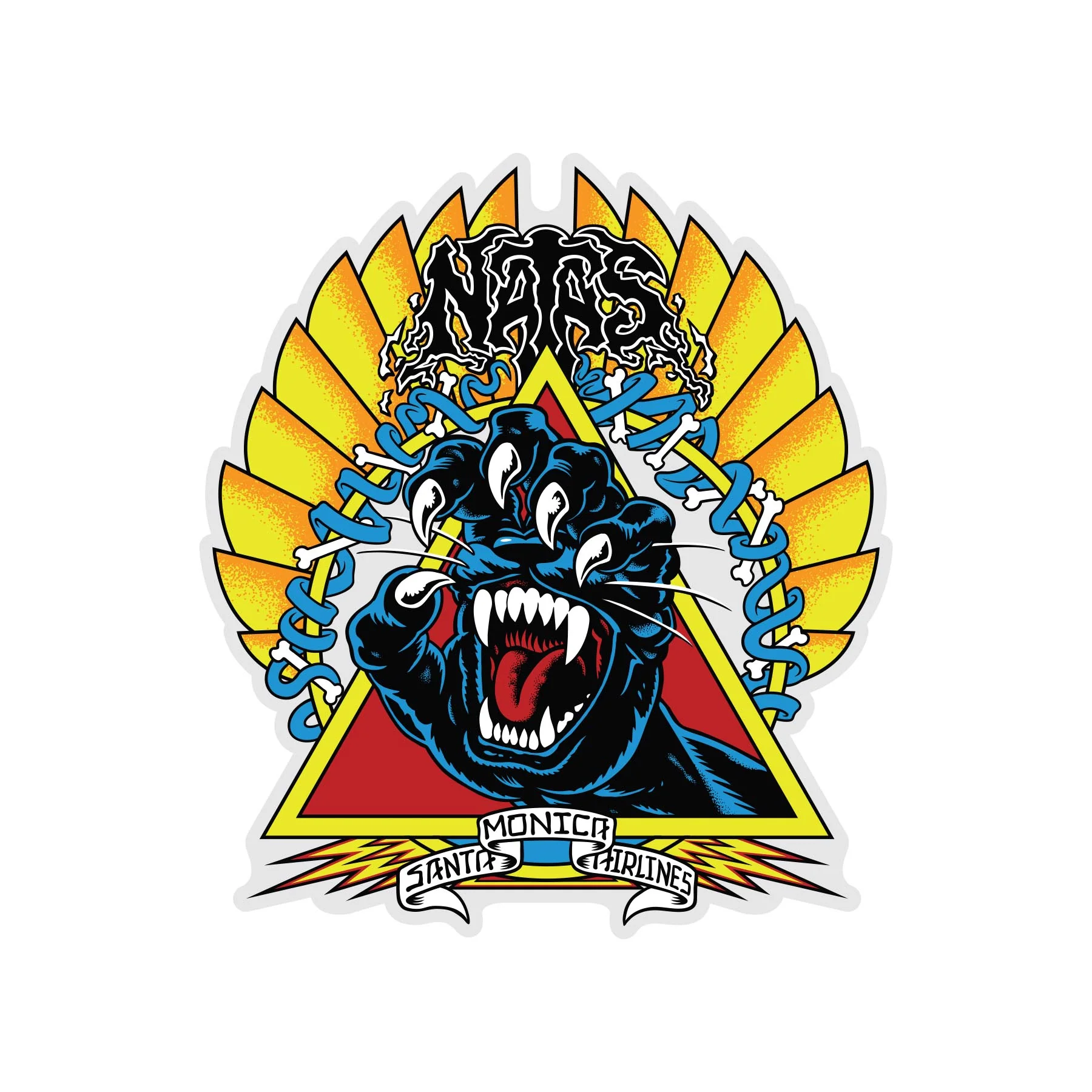 Natas Screaming Panther 5.25in Santa Cruz Stickers (25 Pack)