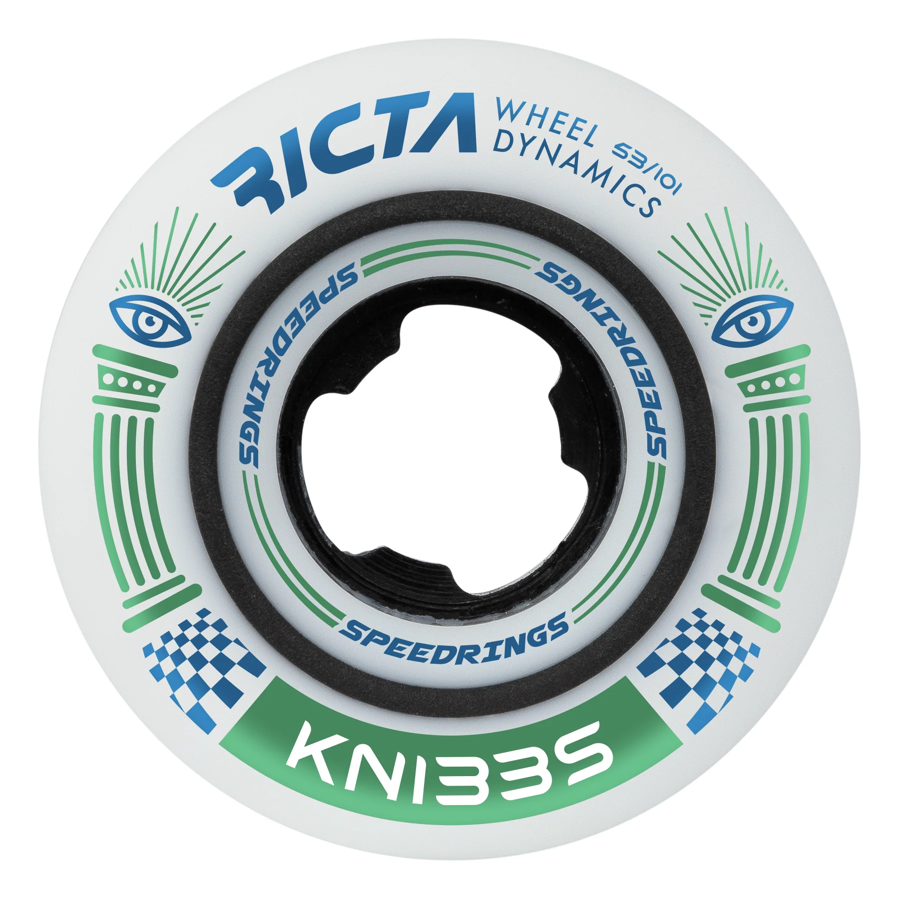 53mm Knibbs Speedrings Wide 101a Ricta Skateboard Wheels
