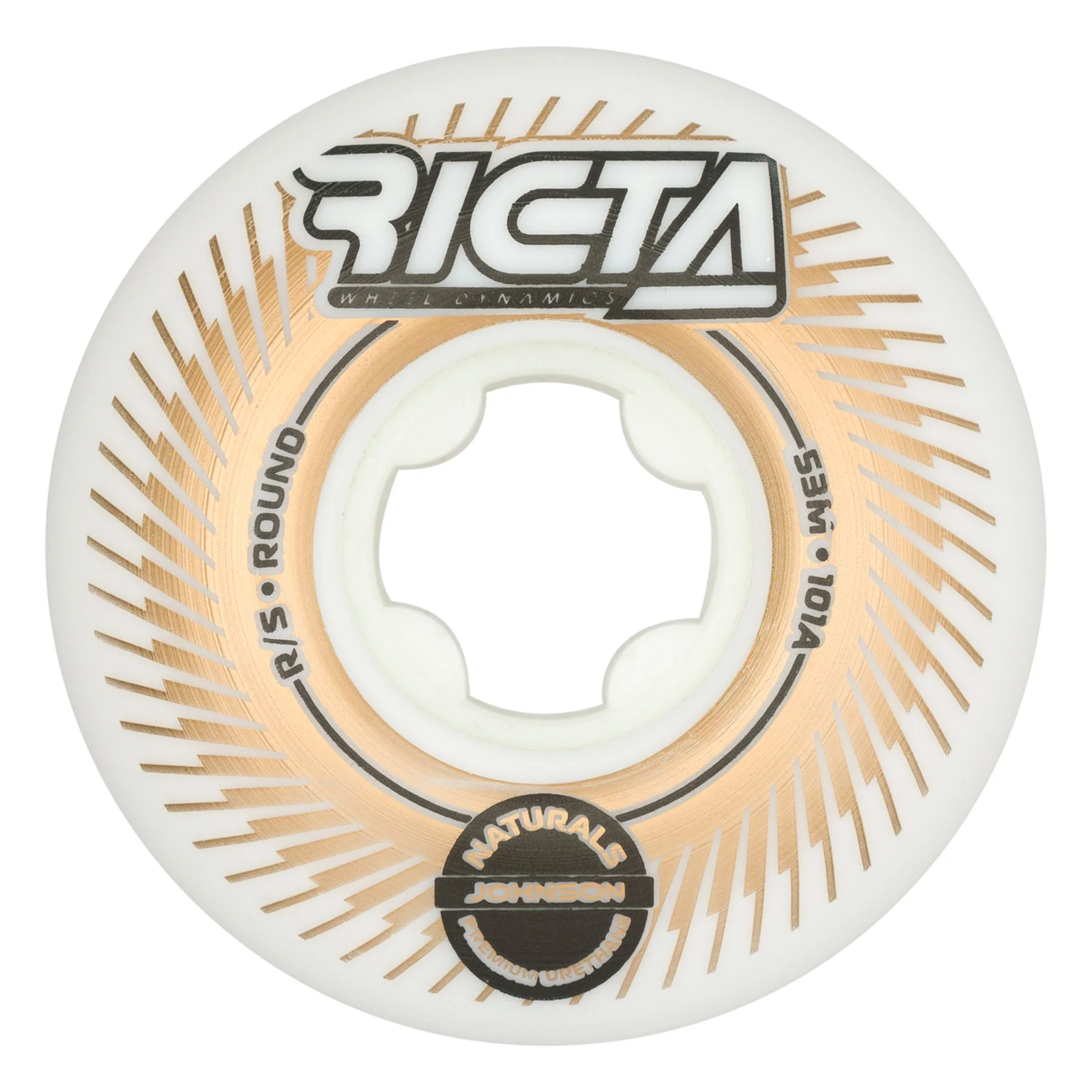 53mm Johnson Impeller Naturals Round 101a Ricta Skateboard Wheels