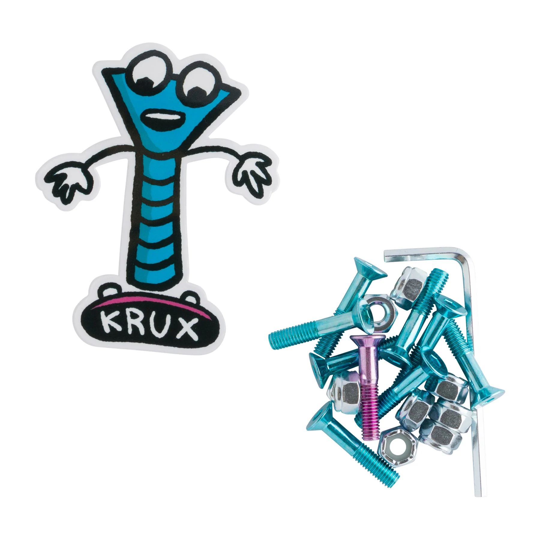 1in Allen Blue/Pink Krome Krux Hardware