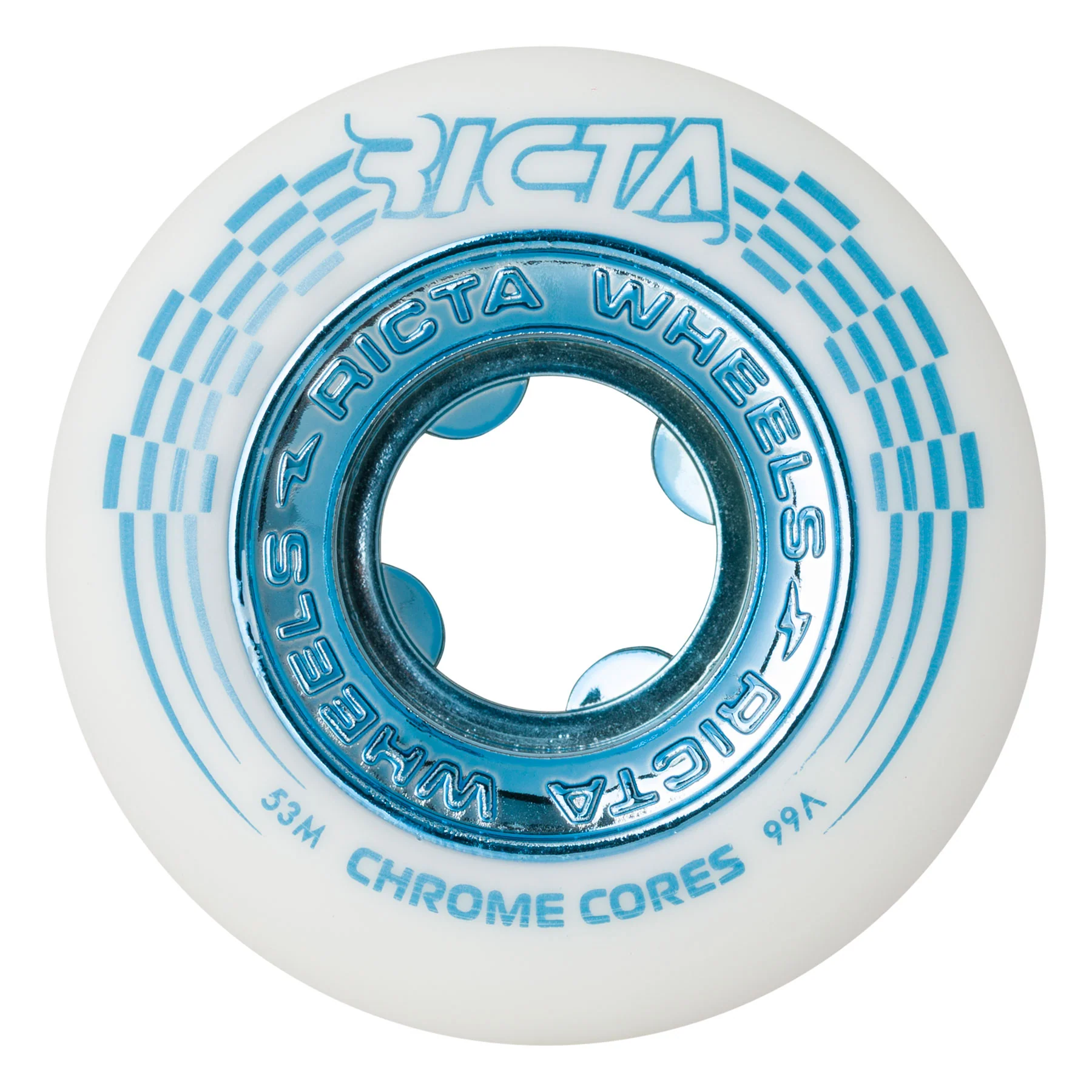 53mm Chrome Core Teal 99a Ricta Skateboard Wheels