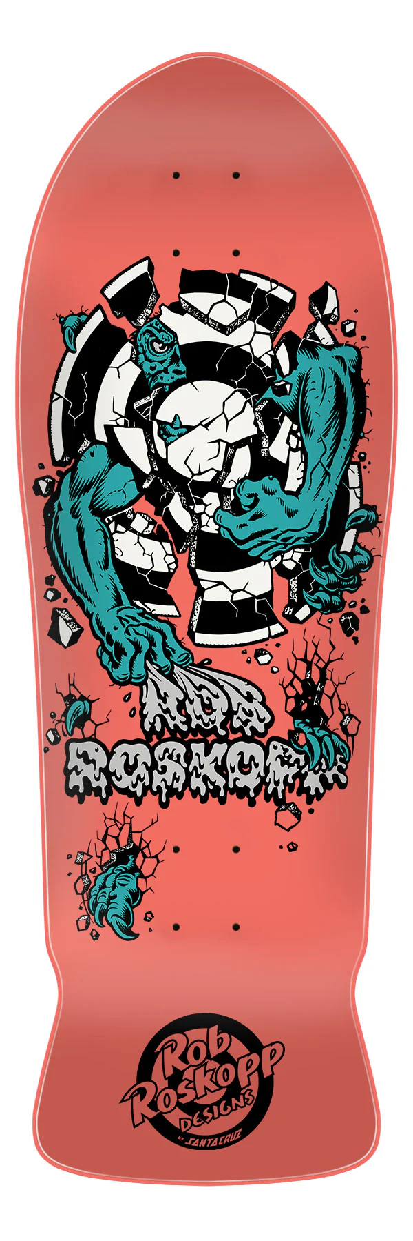 Signed 10.17in Roskopp 3 Reissue Santa Cruz Skateboard Deck