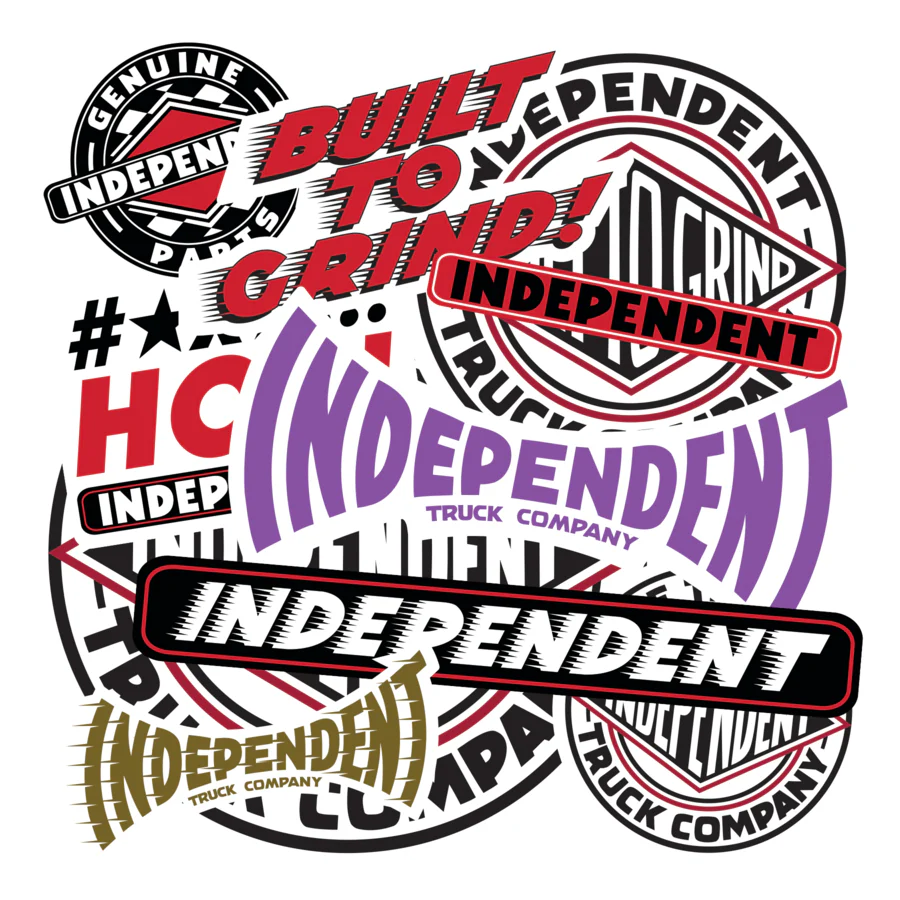 Pack of 10 Assorted 5in Independent Stickers