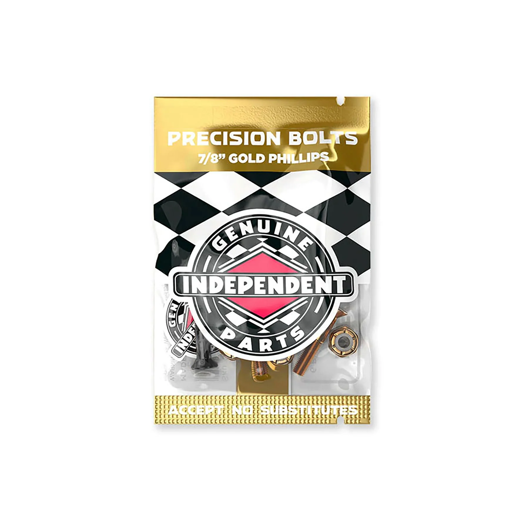 7/8in Phillips Independent Genuine Parts Black/Gold Hardware
