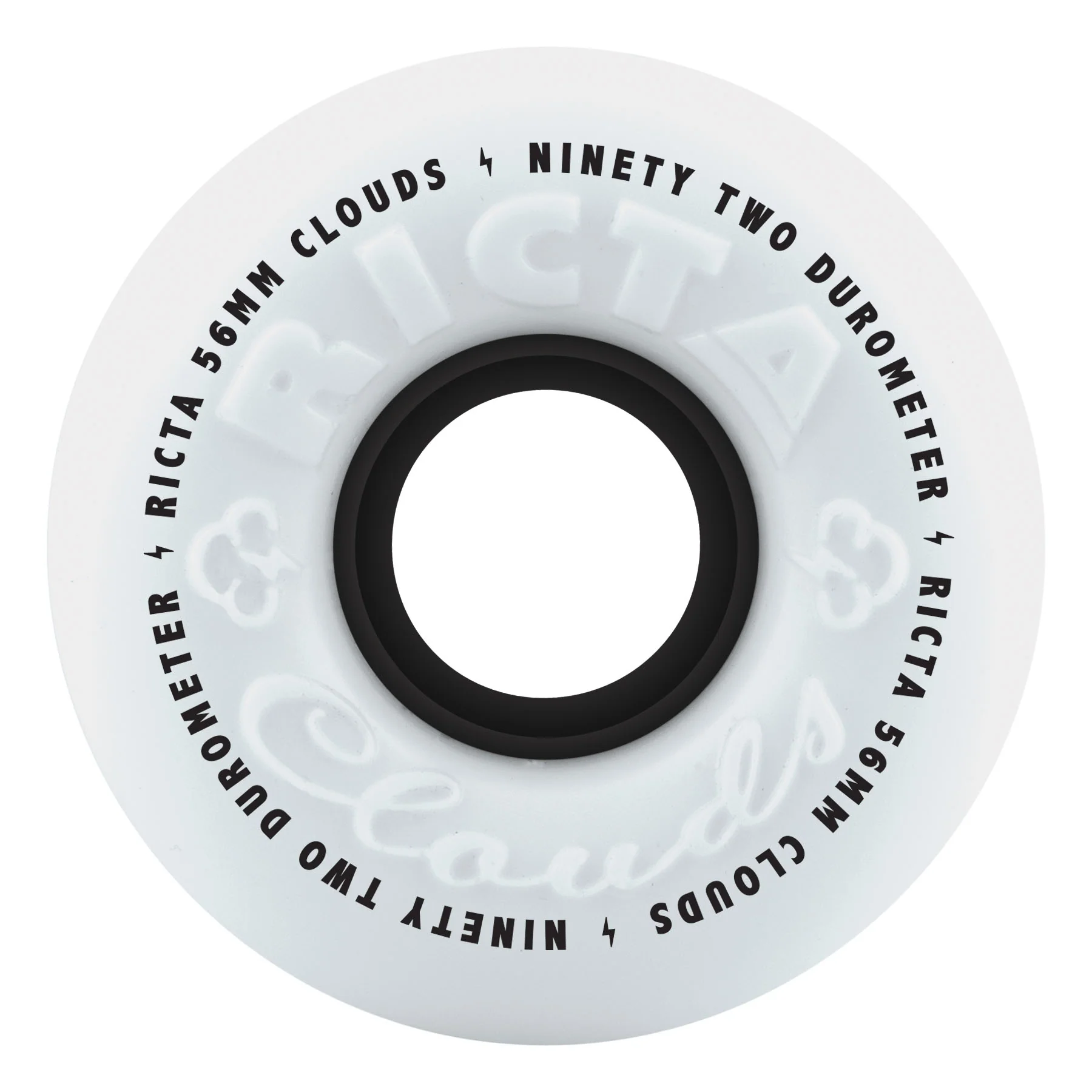 56mm Clouds Black 92a Ricta Skateboard Wheels