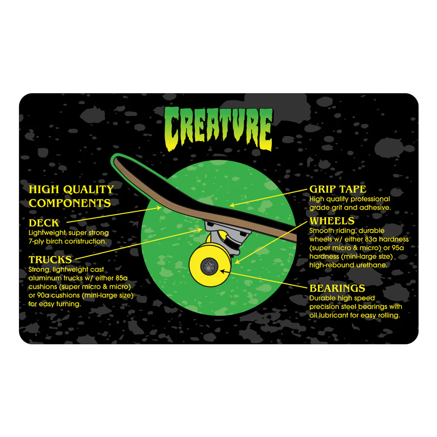8.25in Large Logo Outline Creature Complete Skateboard