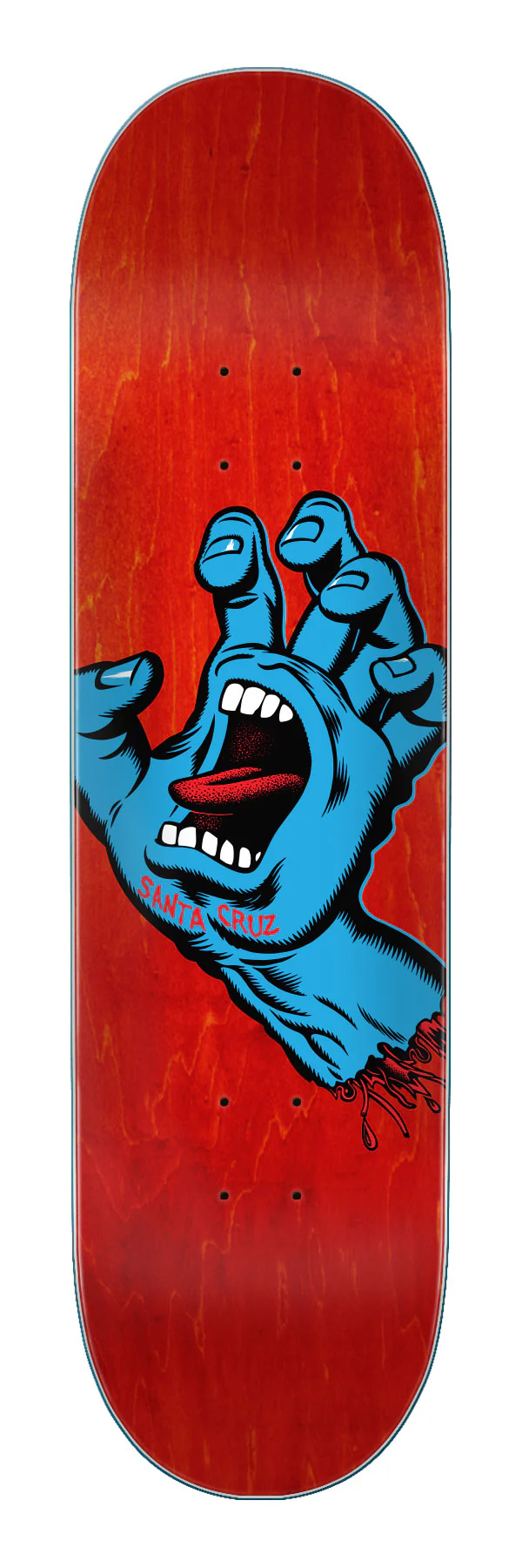 8.0in Screaming Hand Santa Cruz Skateboard Deck