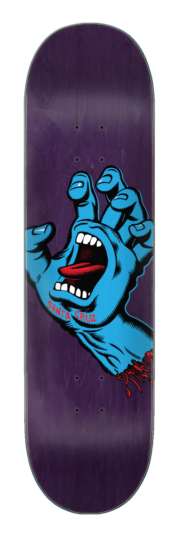 8.375in Screaming Hand Santa Cruz Skateboard Deck