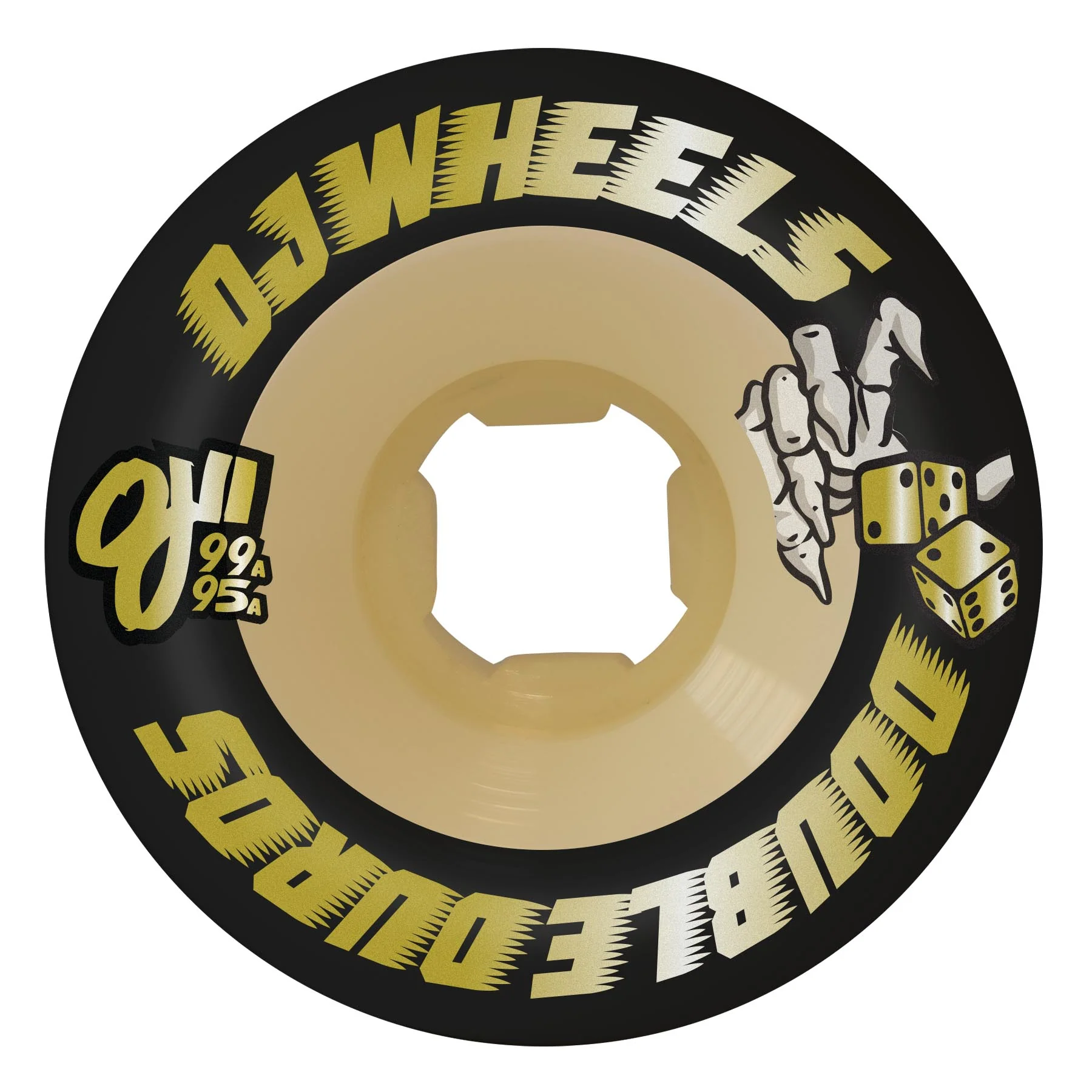 58mm Double Duro Black Gum Mini Combo 99a/95a OJ Skateboard Wheels