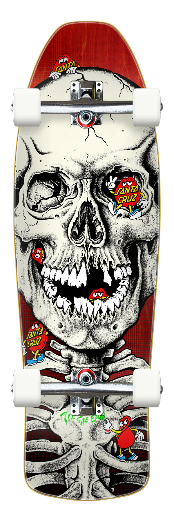 10.32in Dot Dudes Santa Cruz Shaped Skate Cruiser