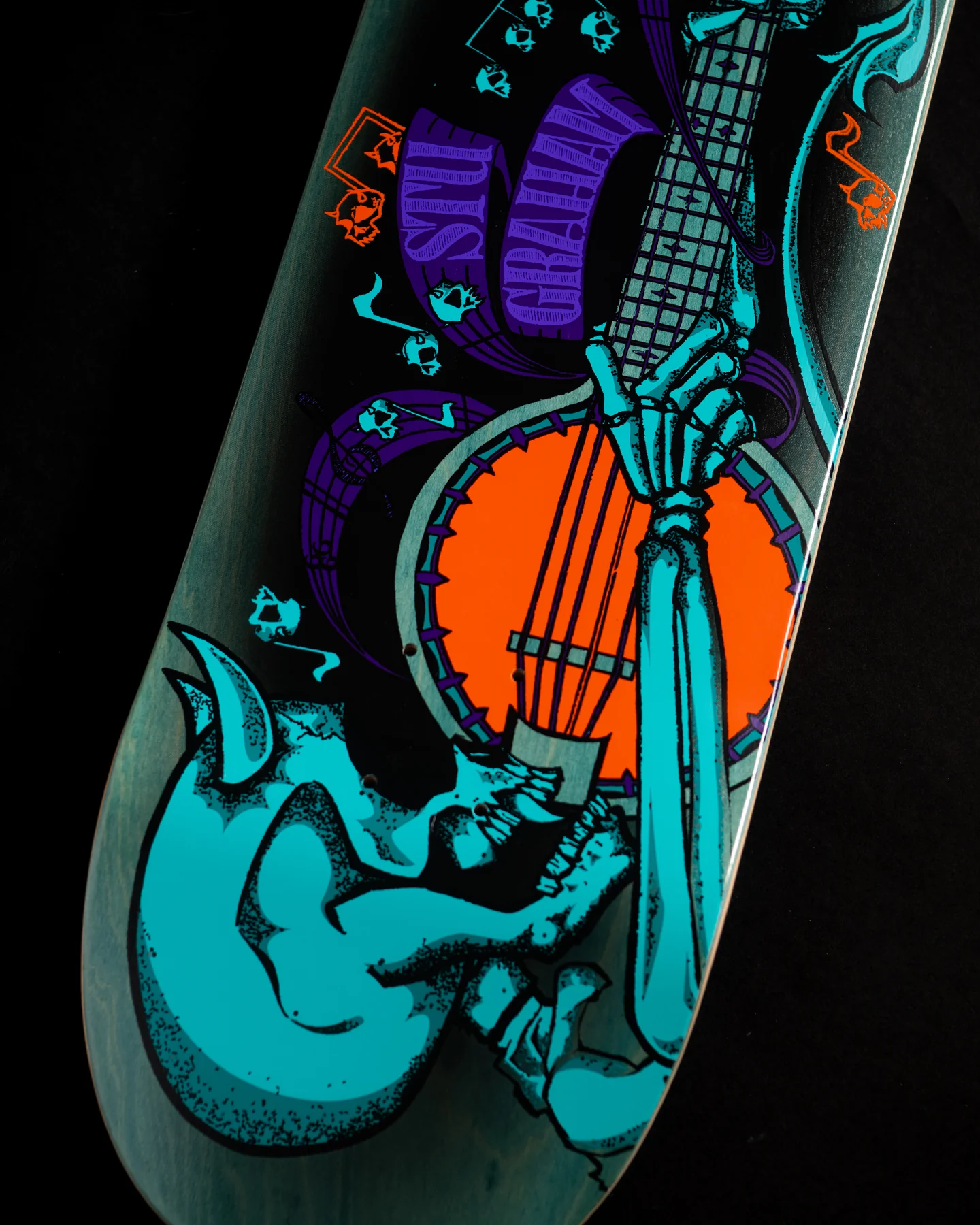 9.125in Stu Graham Stand Fast 2 Creature Shaped Skateboard Deck