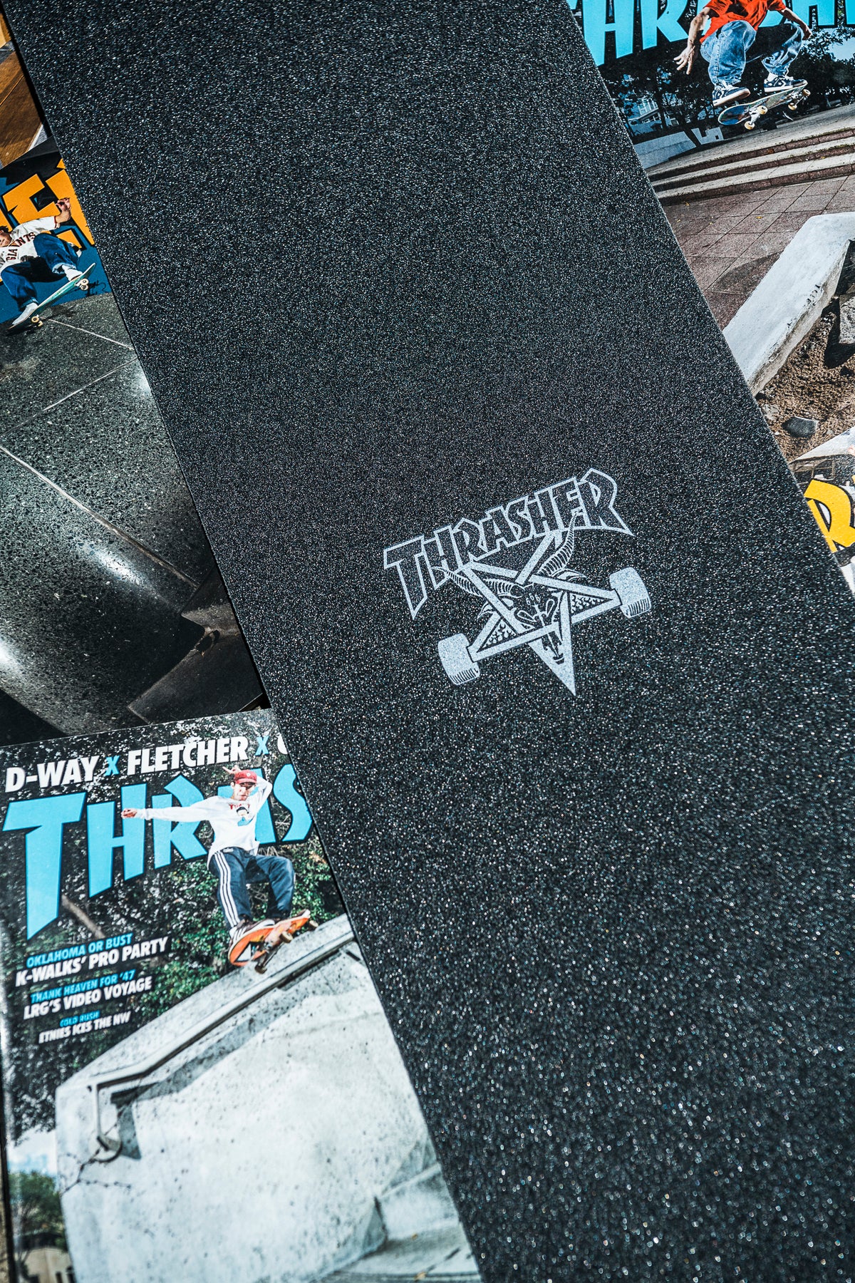 9in Thrasher Skate Goat Mob Skateboard Griptape